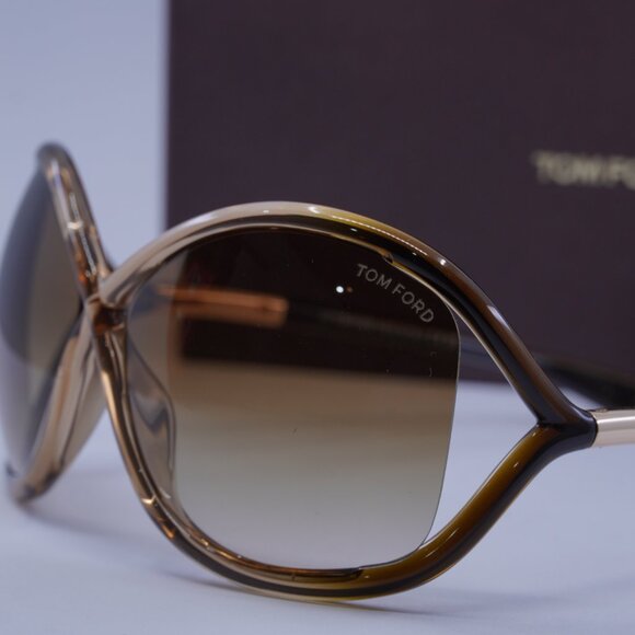 Tom Ford FT0009 74F Whitney Butterfly Sunglasses - Transparent Pink/Brown - Picture 4 of 9